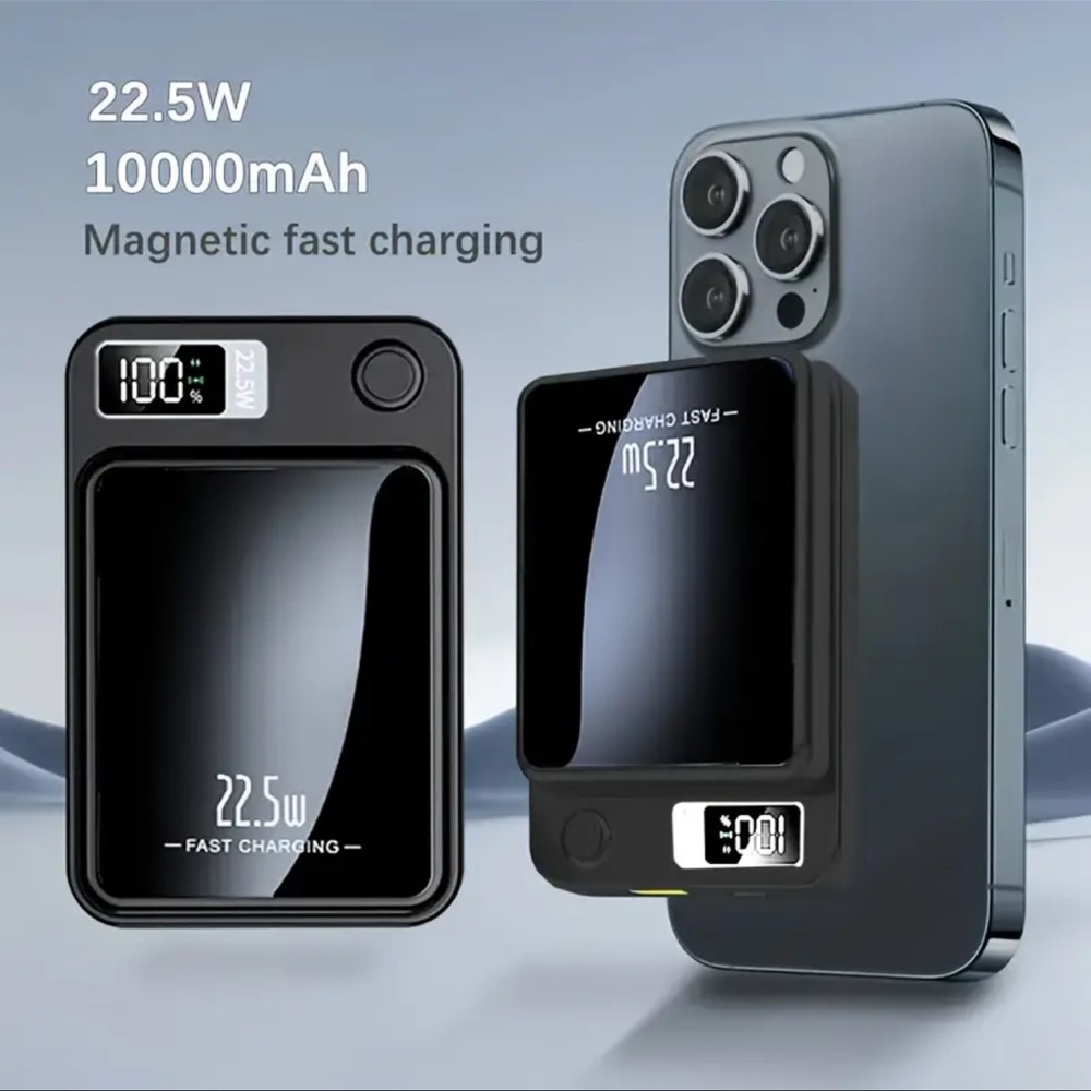 Magnetic Fast Charging Power Bank 5000 mAh, GREEN available, NEW